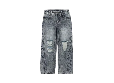 X-Girl Distressed Loose Fit Denim Pants "Indigo"