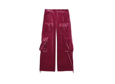 X-Girl Velour Cargo Pants "Pink"