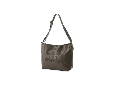 X-Girl Patched Logo X-Girl Faux Leather Shoulder Bag "Brown"