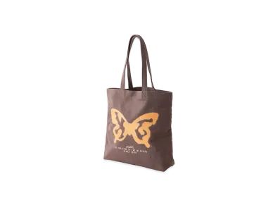 X-Girl Spray Butterfly Print Tote Bag "Brown"
