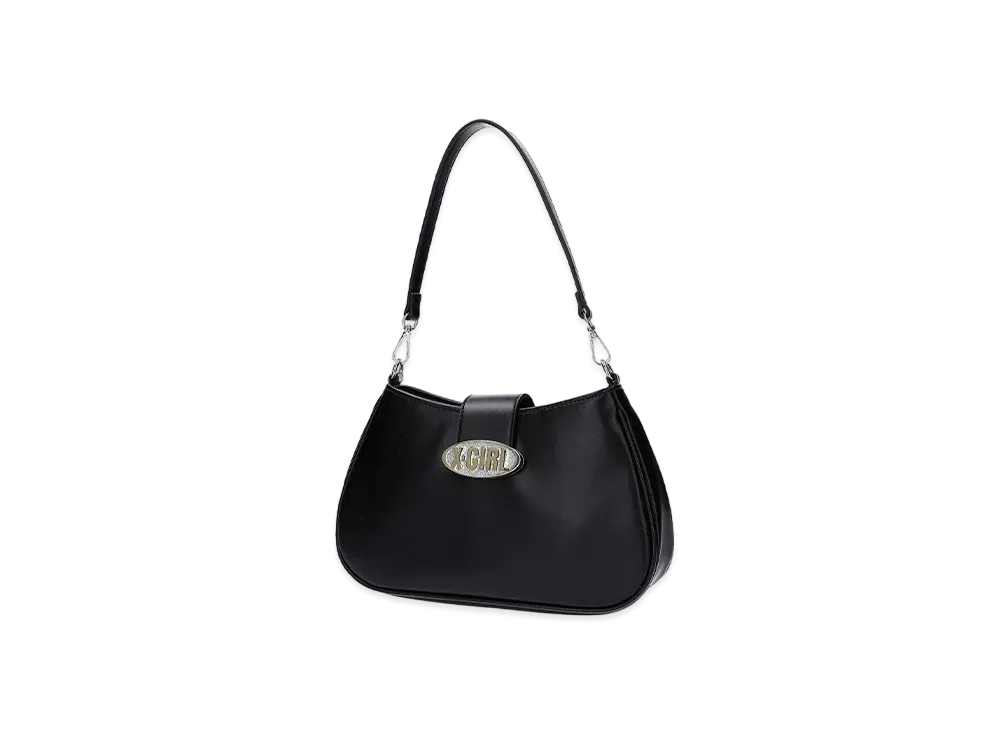 X-Girl Glitter Oval Logo 2Way Bag "Black"
