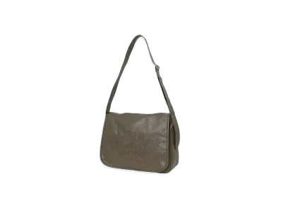 X-Girl Crown And Wings X-Girl Faux Leather Messenger Bag "Beige"