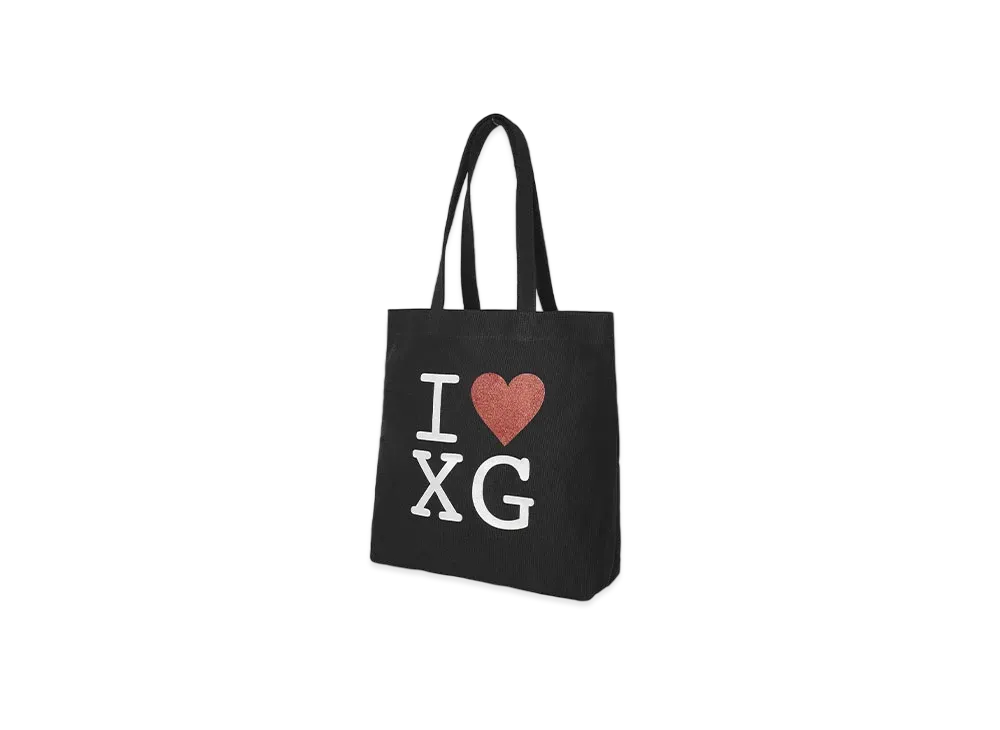 X-Girl I Love Xg Logo Canvas Tote Bag "Black"