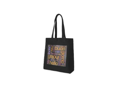 X-Girl Bonjour Logo Canvas Tote Bag "Black"