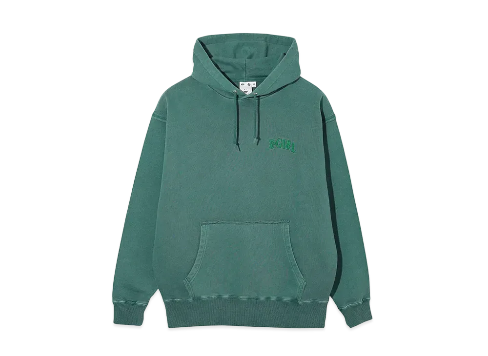 X-Girl Distressed Sweat Hoodie "Green"