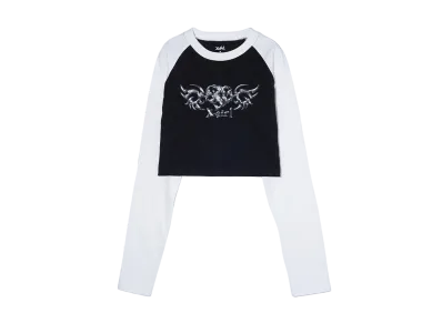 X-Girl Tribal Heart Raglan L/S Tee "Black"