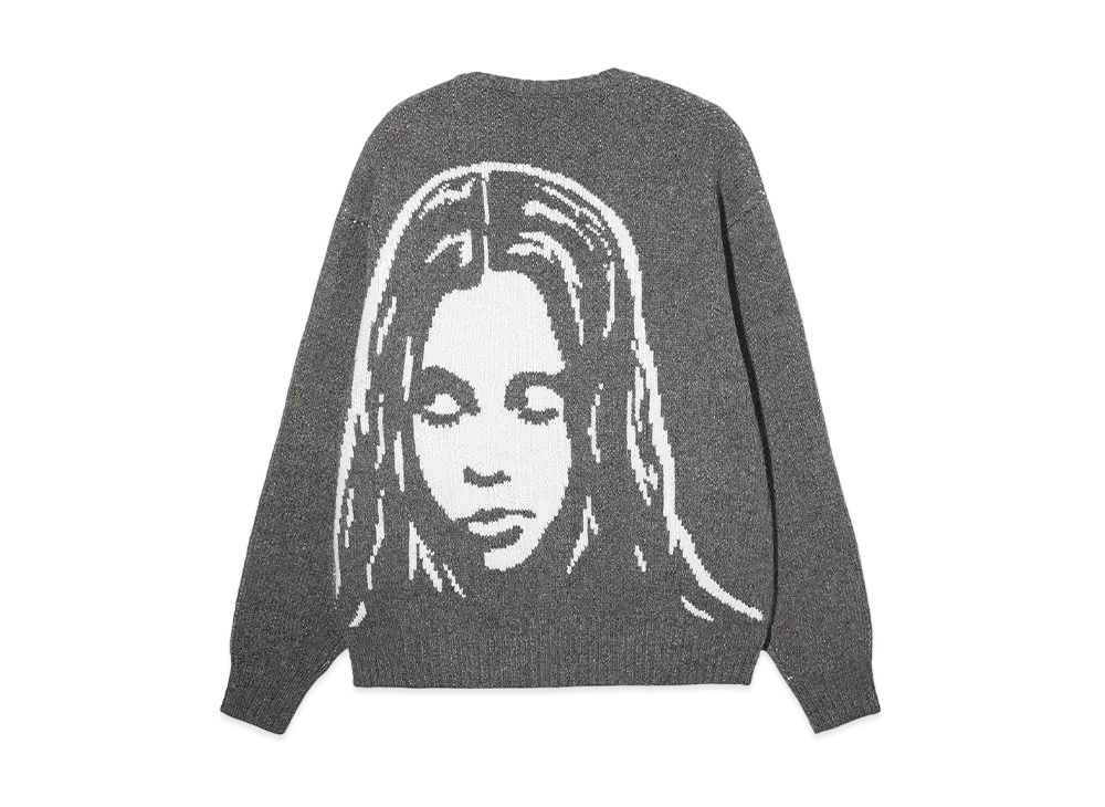 X-Girl Face Knit Cardigan "Grey"