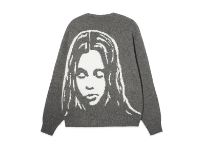 X-Girl Face Knit Cardigan "Grey"