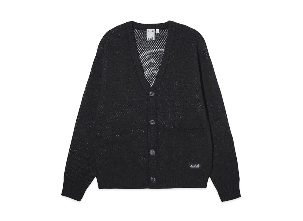 X-Girl Face Knit Cardigan "Black"