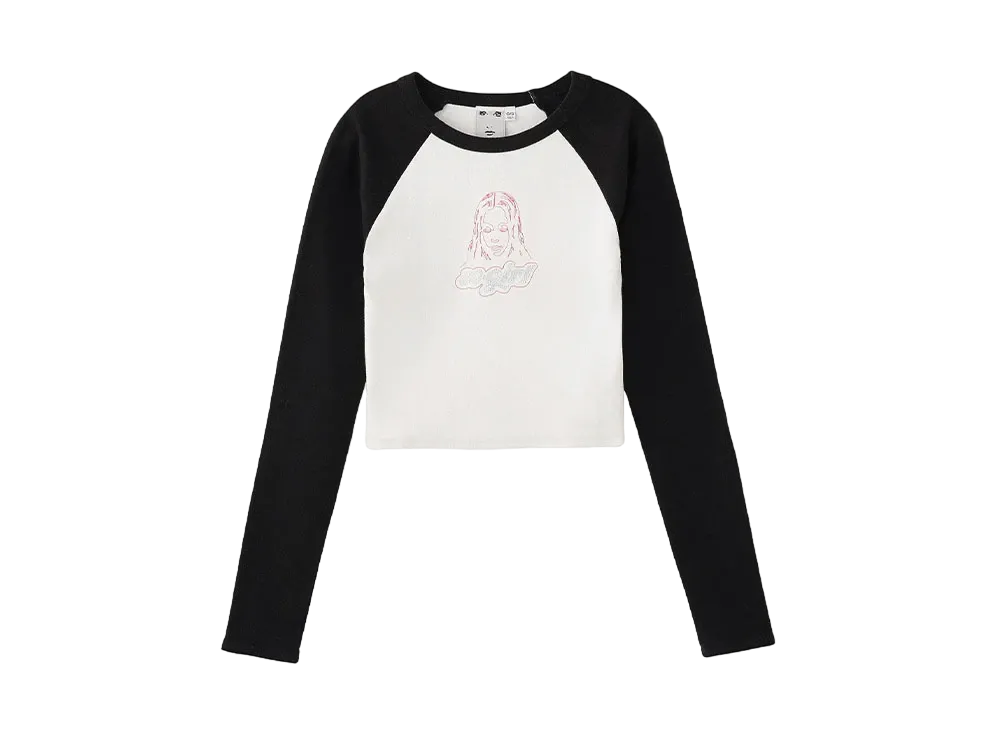 X-Girl Face Raglan L/S Tee "White"