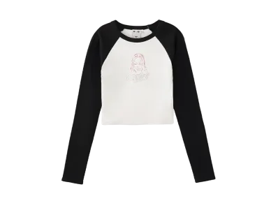 X-Girl Face Raglan L/S Tee "White"