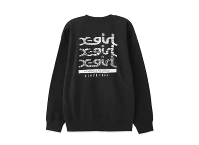 X-Girl Geometric Mills Logo Sweat Top "Charcoal"