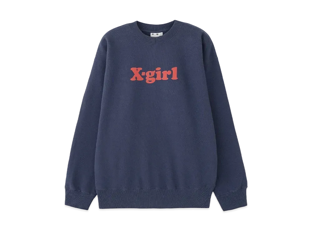 X-Girl Logo Sweat Top "Navy"