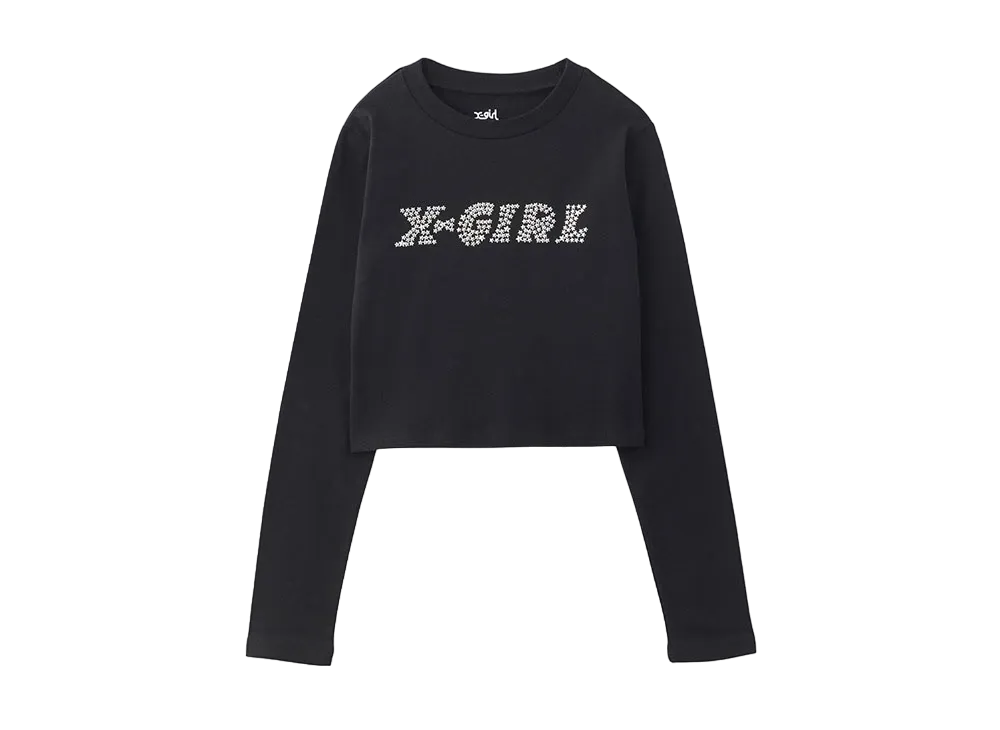 X-Girl Star Logo L/S Baby Tee "Black"