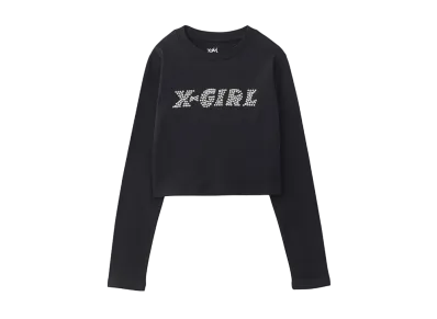 X-Girl Star Logo L/S Baby Tee "Black"