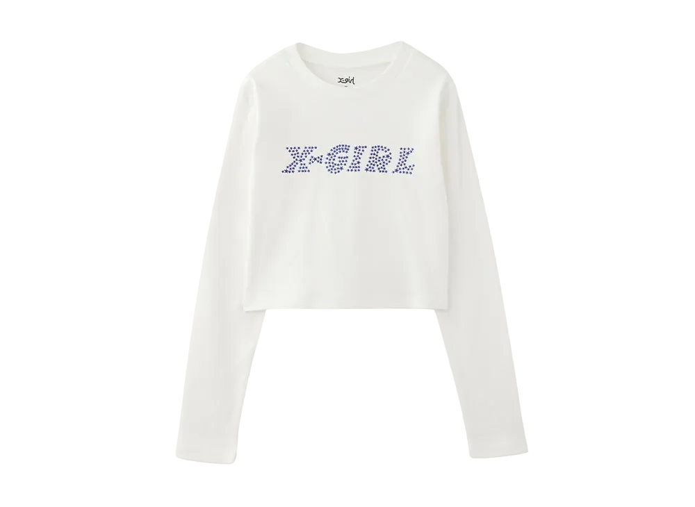 X-Girl Star Logo L/S Baby Tee "White"
