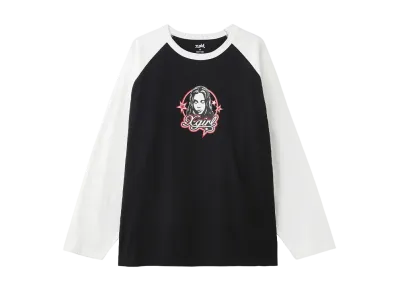 X-Girl Face And Stars B/B Big Tee "Black"