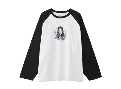 X-Girl Face And Stars B/B Big Tee "White"