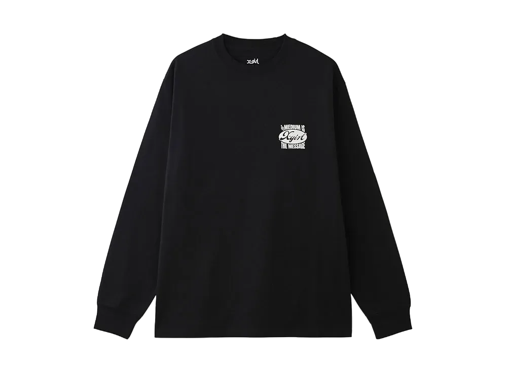 X-Girl Oval And Message Logo L/S Tee "Black"