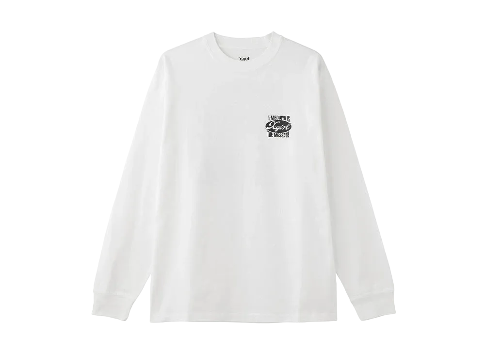 X-Girl Oval And Message Logo L/S Tee "White"