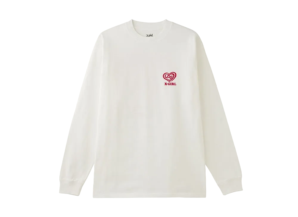 X-Girl Spiral Heart Logo L/S Tee "White"