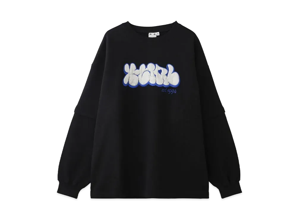 X-Girl Plump Logo Layered Sweat Top "Black"