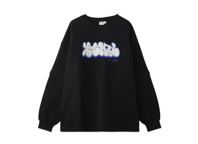 X-Girl Plump Logo Layered Sweat Top "Black"