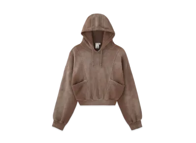 X-Girl Distressed Compact Sweat Hoodie "Brown"