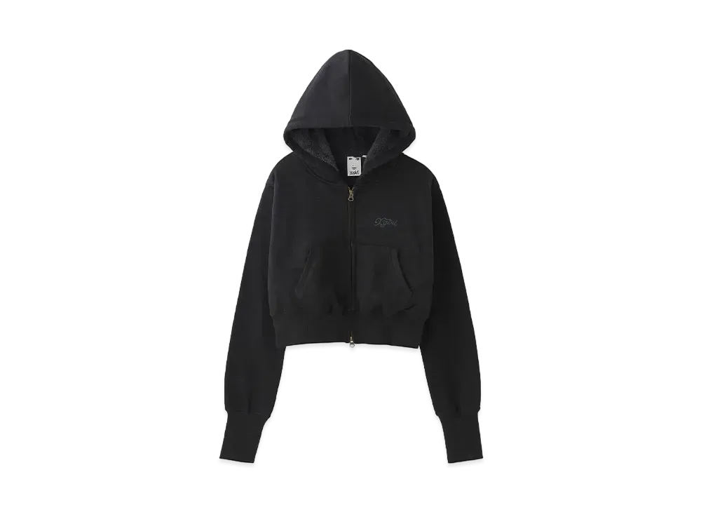 X-Girl Lining Boa Compact Zip Up Hoodie "Black"