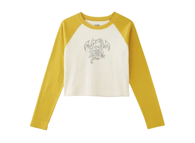 X-Girl Dragon Raglan L/S Baby Tee "Yellow"