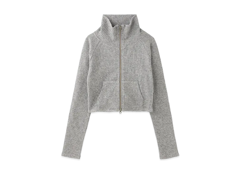 X-Girl Double Zip Up Compact Cardigan "Ash"