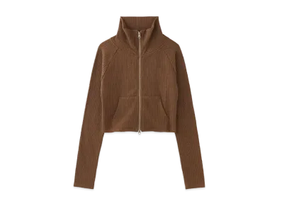 X-Girl Double Zip Up Compact Cardigan "Brown"