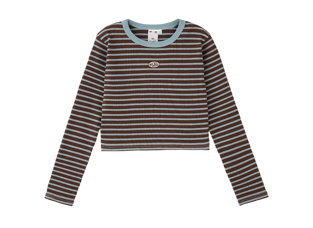 X-Girl Oval Logo L/S Top "Brown"
