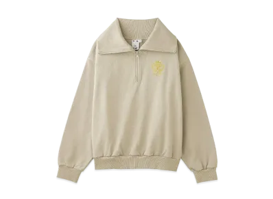 X-Girl Prep Logo Half Zip Sweat Top "Beige"
