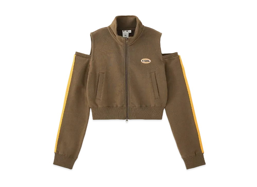 X-Girl Off The Shoulder Track Jacket "Brown"