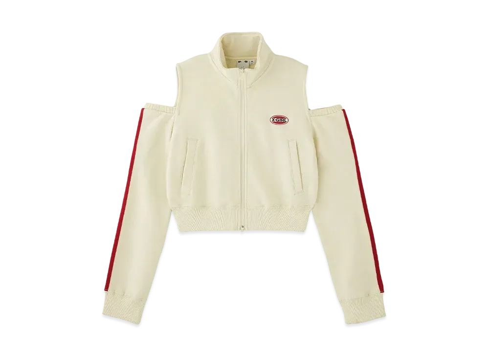 X-Girl Off The Shoulder Track Jacket "White"