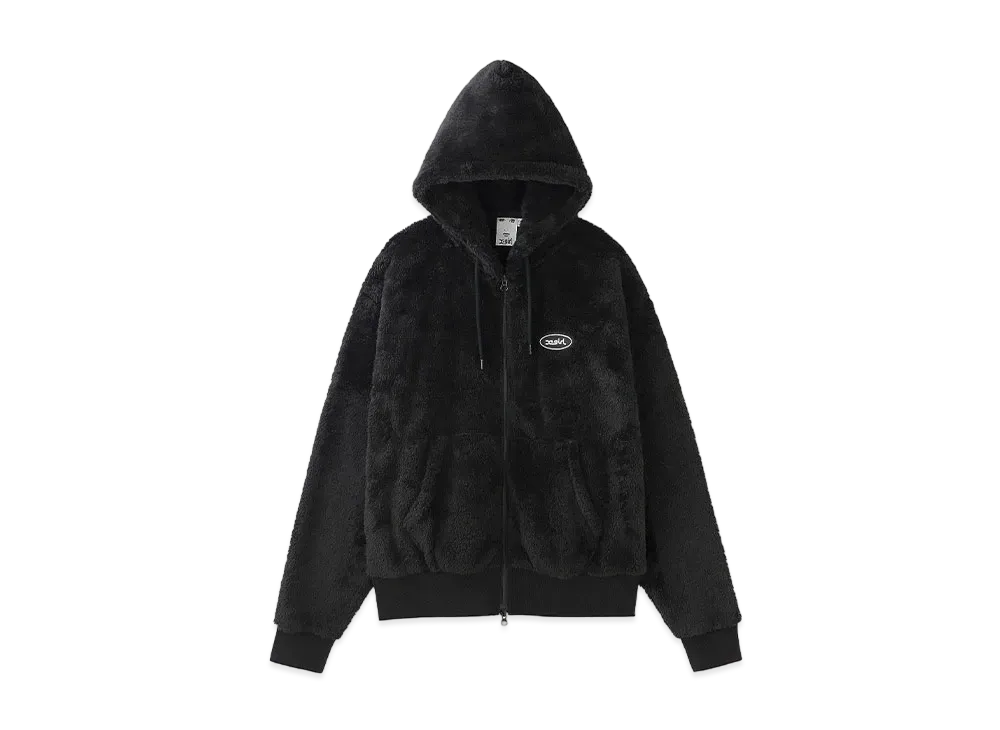 X-Girl Fluffy Zip Up Hoodie "Black"