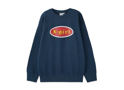 X-Girl Classic Oval Logo Sweat Top "Navy"