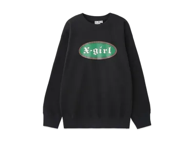 X-Girl Classic Oval Logo Sweat Top "Black"