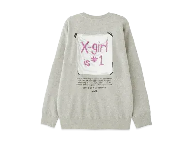 X-Girl Flag Big Sweat Top "Ash"