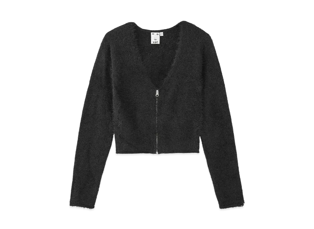 X-Girl Shaggy Knit Cardigan "Black"