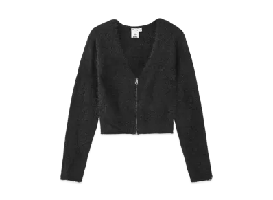 X-Girl Shaggy Knit Cardigan "Black"