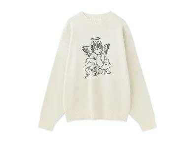 X-Girl Angel Jacquard Knit Top "Off White"