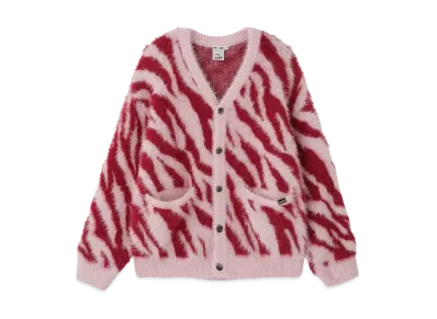X-Girl Zebra Knit Cardigan "Pink"