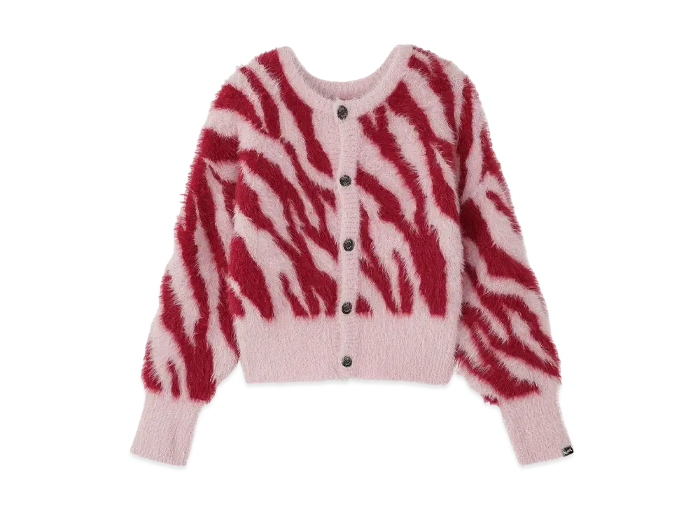 X-Girl Zebra 2Way Knit Cardigan "Pink"