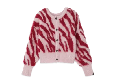 X-Girl Zebra 2Way Knit Cardigan "Pink"