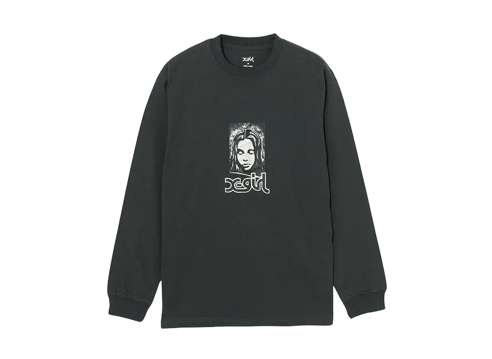 X-Girl Grunge X-Girl Face L/S Tee "Charcoal"