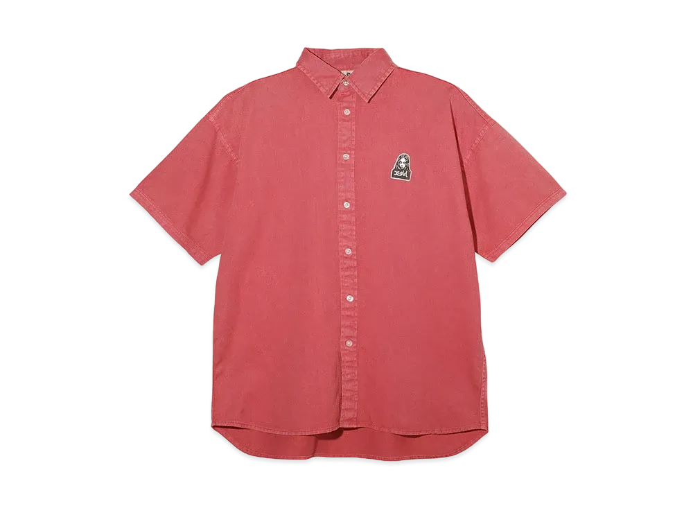 X-Girl Face Pigment Dyed S/S Shirt "Red"