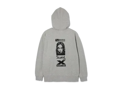 X-Girl For X Zip Up Sweat Hoodie "Ash"