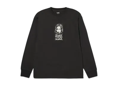 X-Girl Vinyl Lip X-Girl Face L/S Tee "Charcoal"